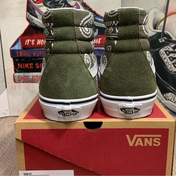 Vans SK8-HI (PEACE PAISLEY) 9 US GRAPE LEAF/TRUE WHITE - Picture 2 of 10